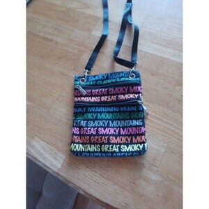 Robin Ruth Great Smoky Mountains Crossbody Bag Multi Zip Travel Purse Adjustable